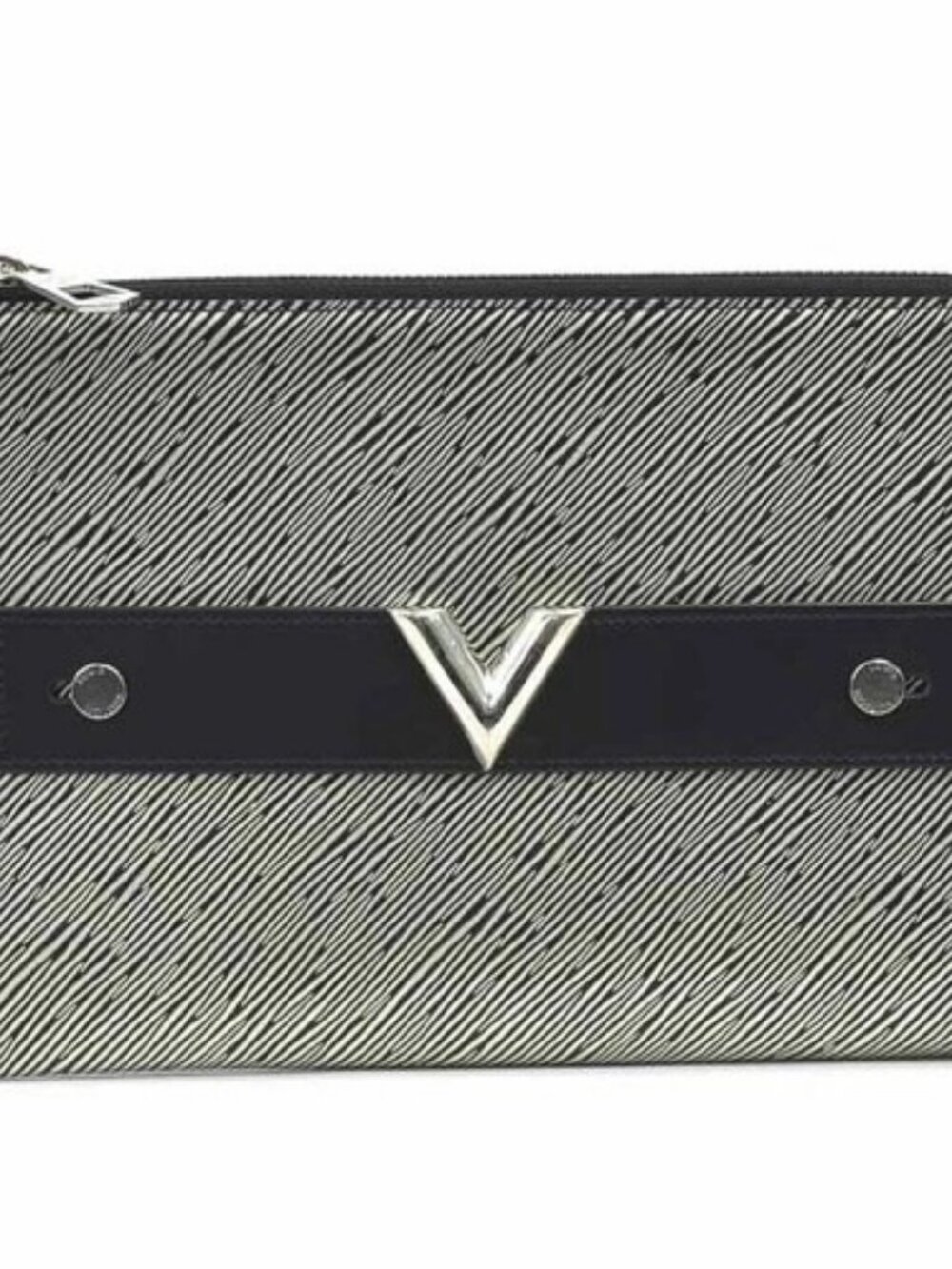 Auth LOUIS VUITTON Epi Platine Pochette Plat Clutch Bag Silver M62092 - e61663